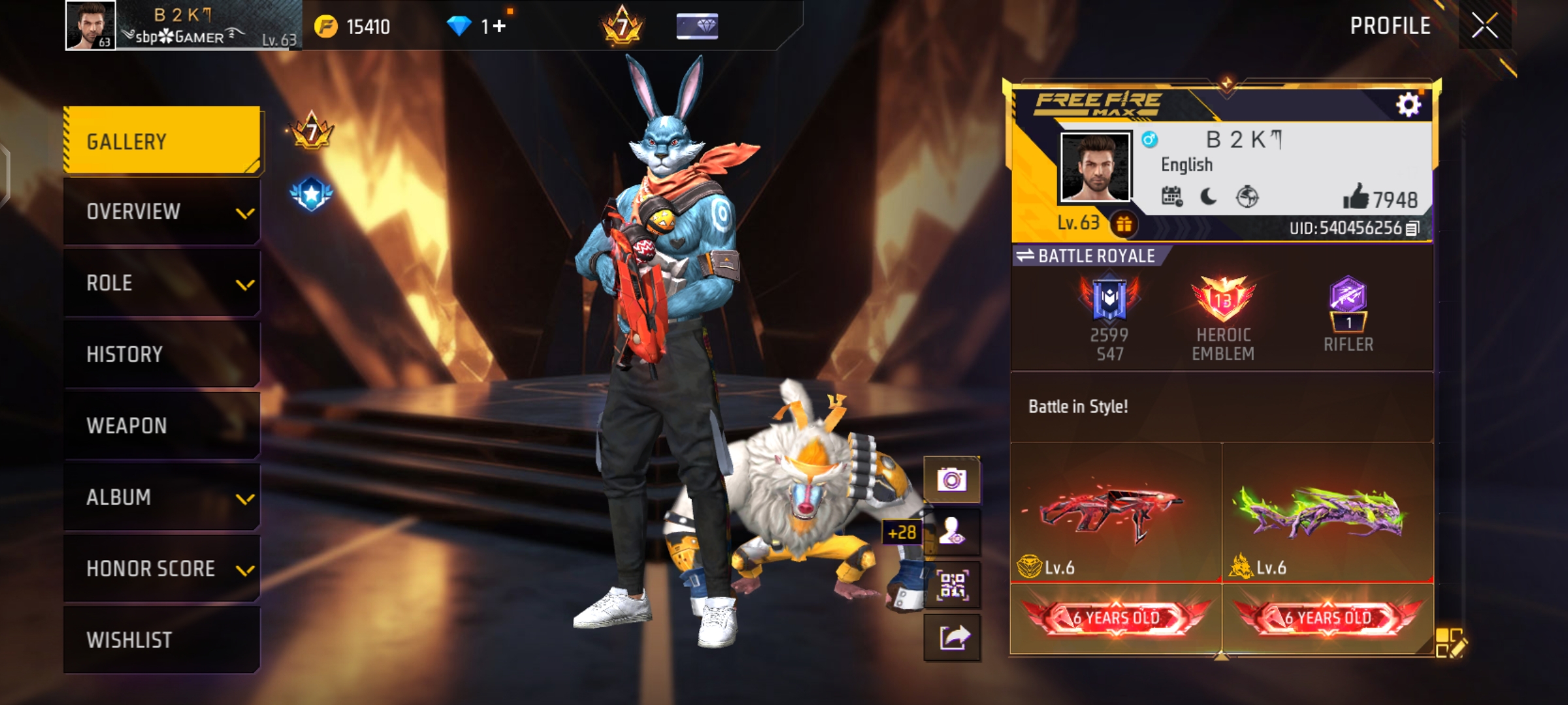Account Screenshot