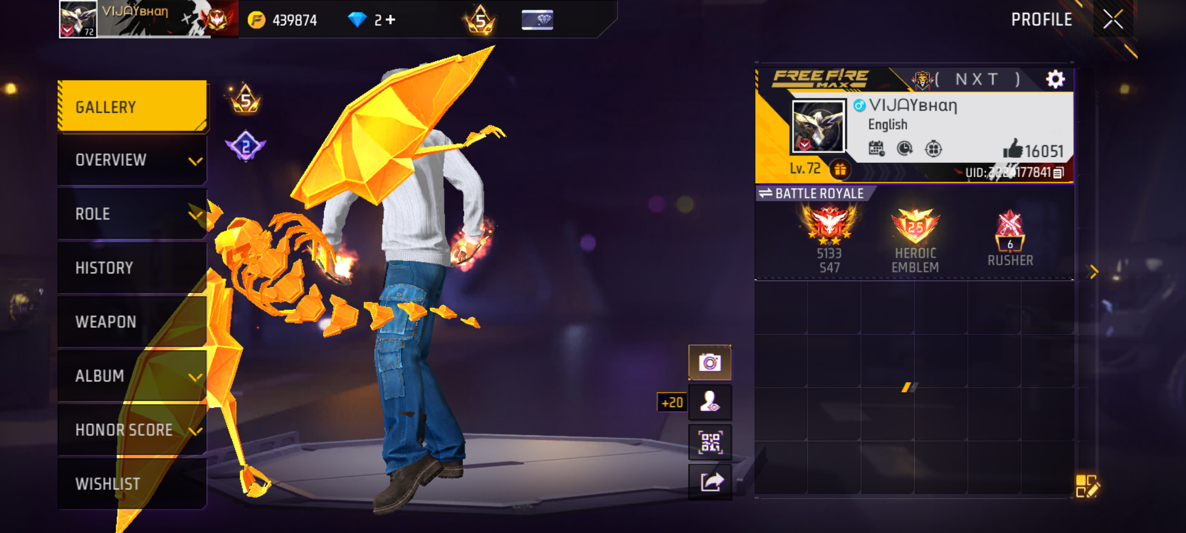 Account Screenshot