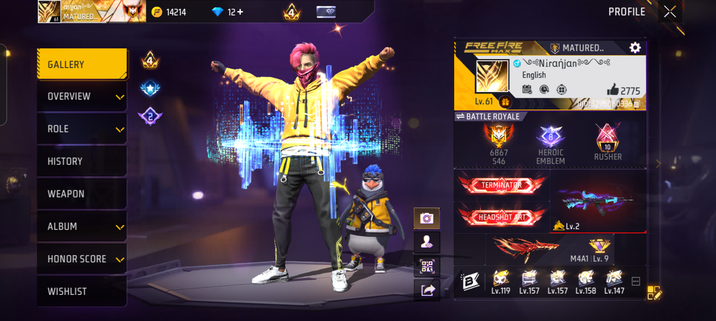 Account Screenshot
